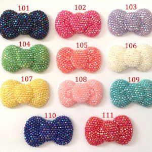 1 pc Hello Kitty Bow Blinged Jelly Rhinestone Flat Back resin